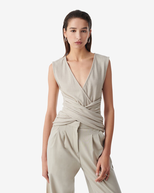 Iro TOP DRAPÉ LUREX BEI69