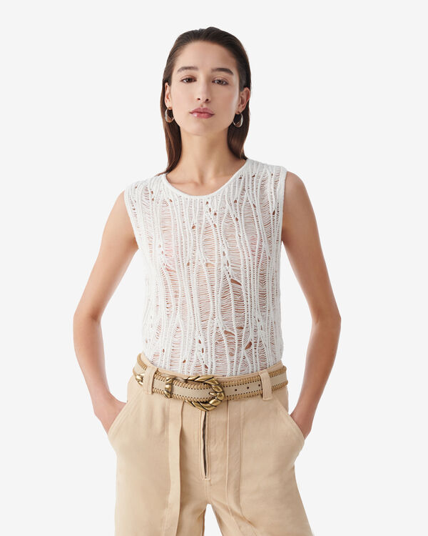 Iro TOP EN MAILLE LÂCHÉE BLA01