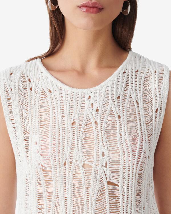 Iro TOP EN MAILLE LÂCHÉE BLA01