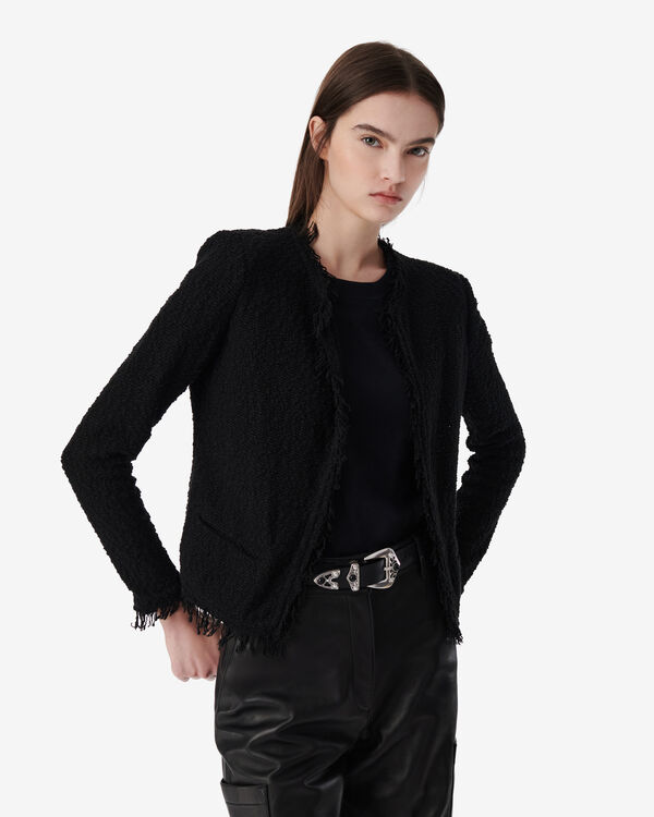 Iro VESTE CLASSIQUE À FRANGES BLA01