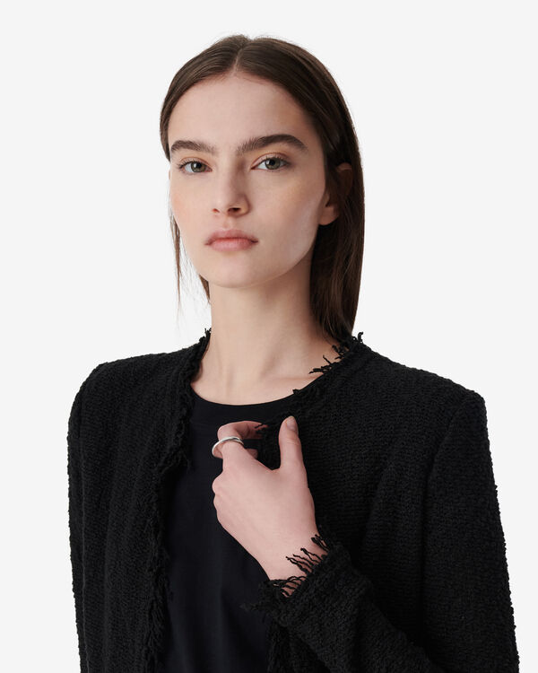 Iro VESTE CLASSIQUE À FRANGES BLA01