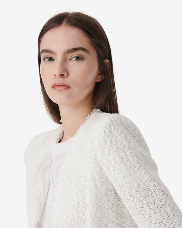 Iro VESTE CLASSIQUE À FRANGES BLA01