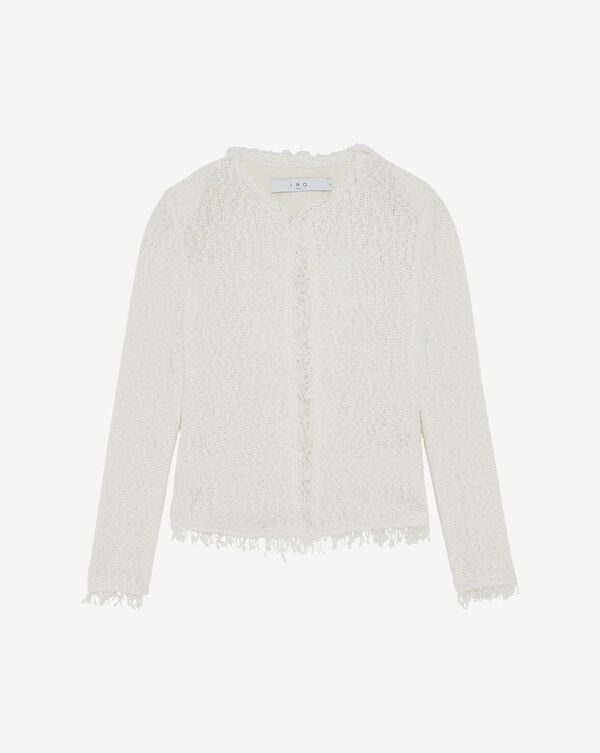 iro VESTE CLASSIQUE À FRANGES BLA01
