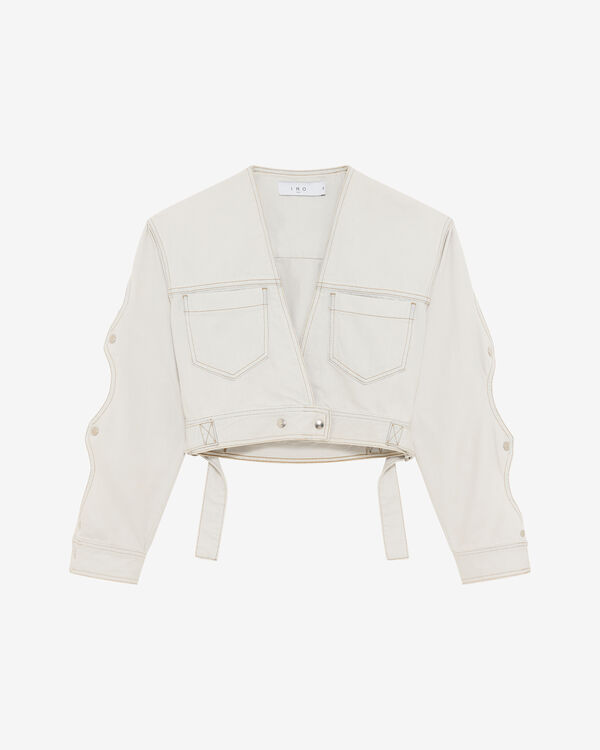 iro VESTE COURTE EN JEAN WHI49