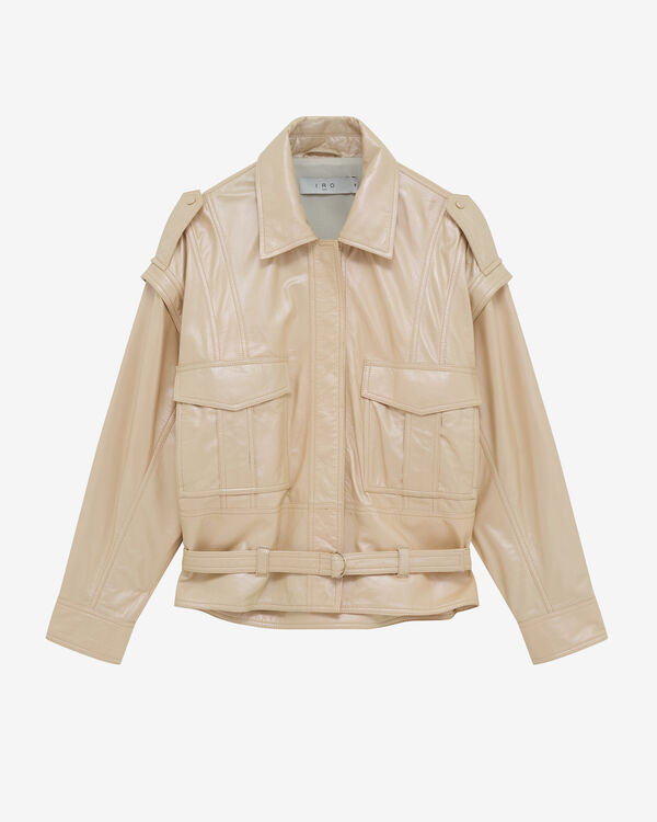 iro VESTE OVERSIZE EN CUIR ECR55