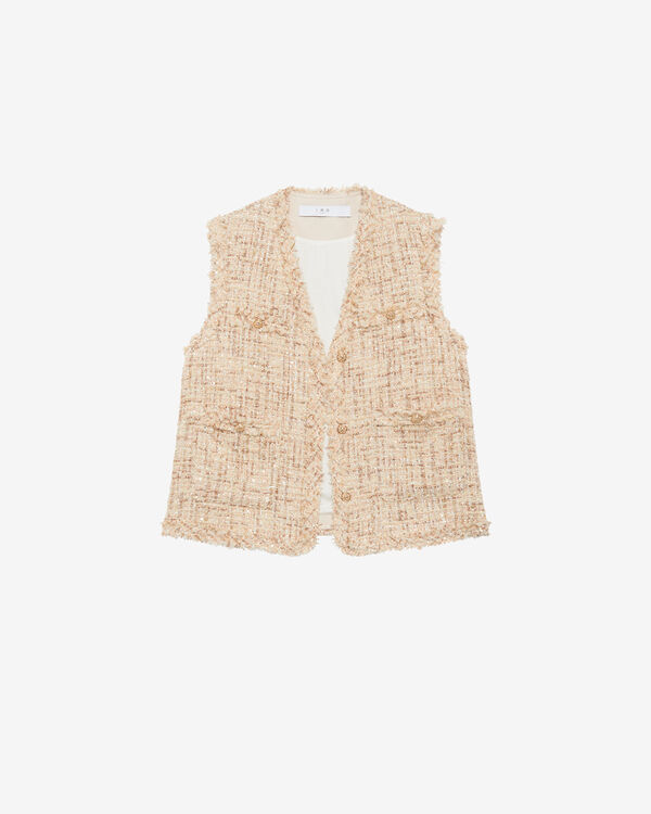 iro VESTE SANS MANCHES EN TWEED BEI35