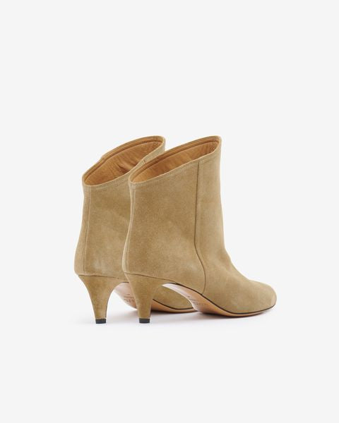 Isabel Marant Boots En Cuir Velours Dripi Femme Taupe
