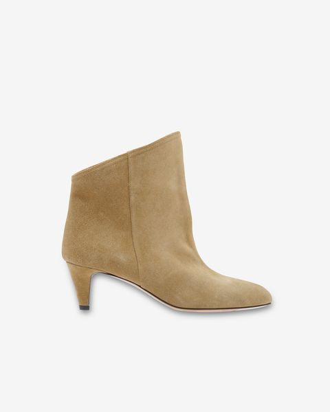 isabel marant boots en cuir velours dripi Femme taupe
