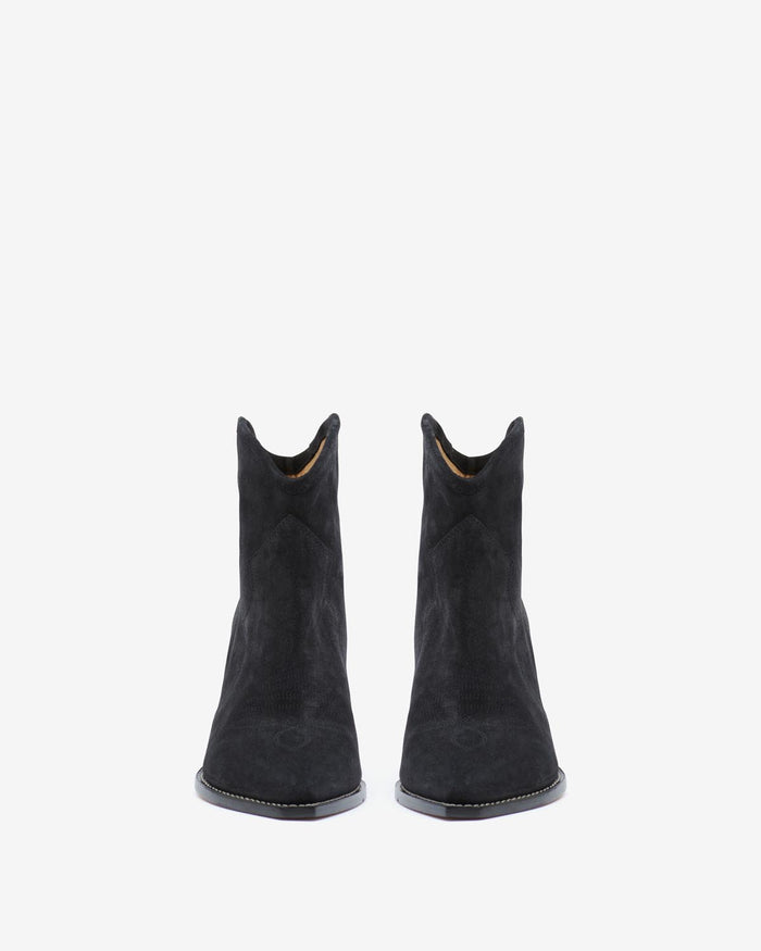 Isabel Marant Boots En Veau Velours Darizo Femme Noir Délavé