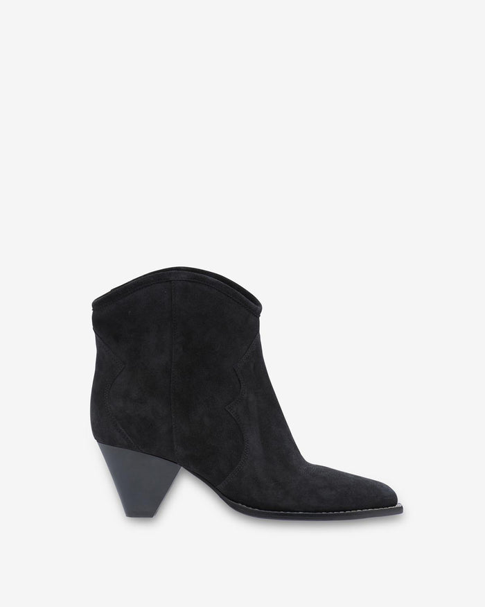 isabel marant Boots en Veau Velours Darizo Femme noir délavé