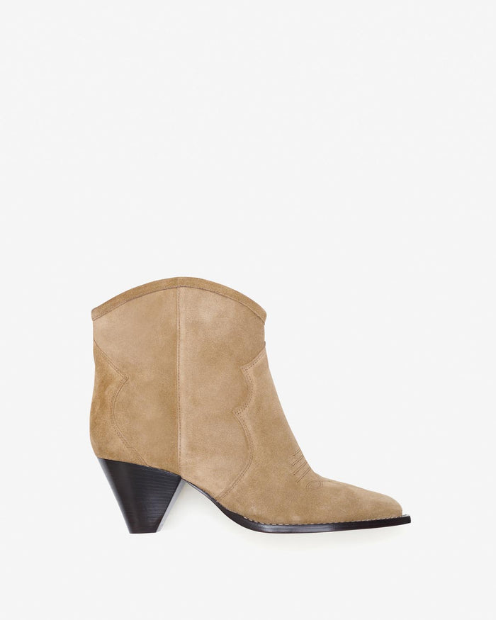 isabel marant Boots en Veau Velours Darizo Femme taupe