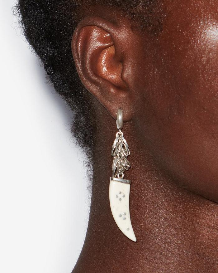 Isabel Marant BOUCLES D'OREILLES ELLEN Femme écru-argenté