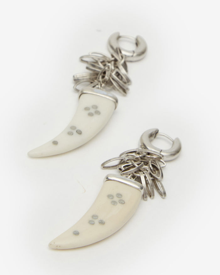 Isabel Marant BOUCLES D'OREILLES ELLEN Femme écru-argenté
