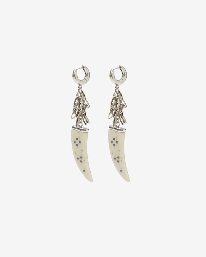 isabel marant BOUCLES D'OREILLES ELLEN Femme écru-argenté