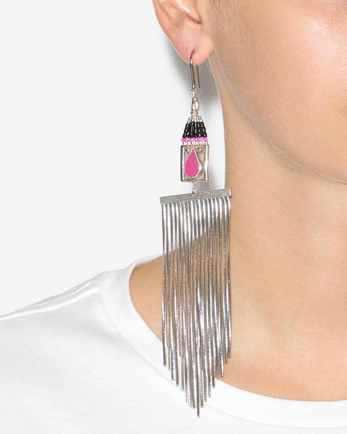 Isabel Marant BOUCLES D'OREILLES JAYA Femme Noir Et Argenté