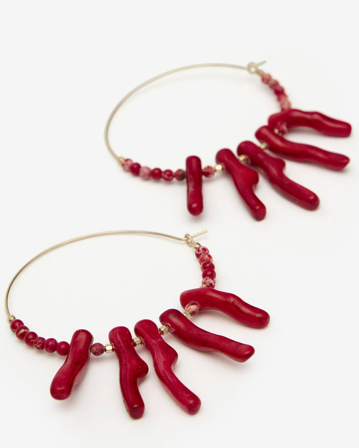 Isabel Marant BOUCLES D'OREILLES JOLANA Femme Rouge