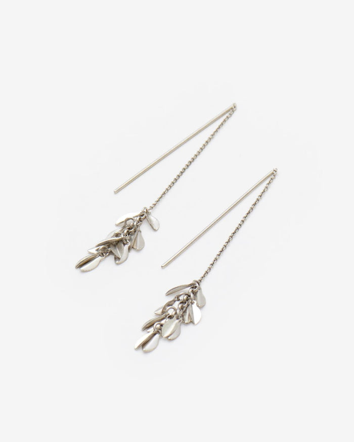 Isabel Marant Boucles D'oreilles Metal Shiny Leaf Femme Argent