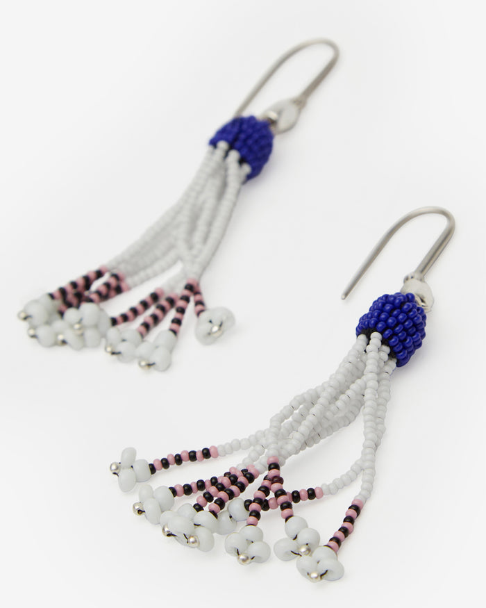 Isabel Marant BOUCLES D'OREILLES NUNA Femme Blanc Et Argenté