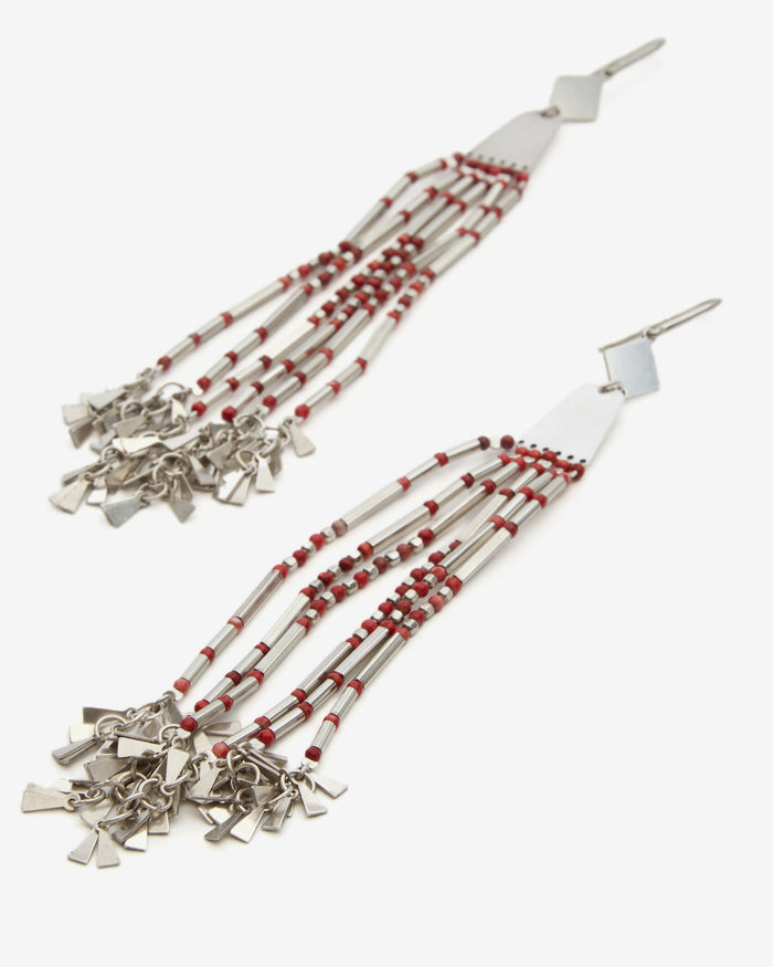 Isabel Marant BOUCLES D'OREILLES OLATHE Femme Rouge-argenté