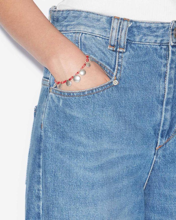 Isabel Marant BRACELET ADRIEL Femme Rouge Rio-argenté