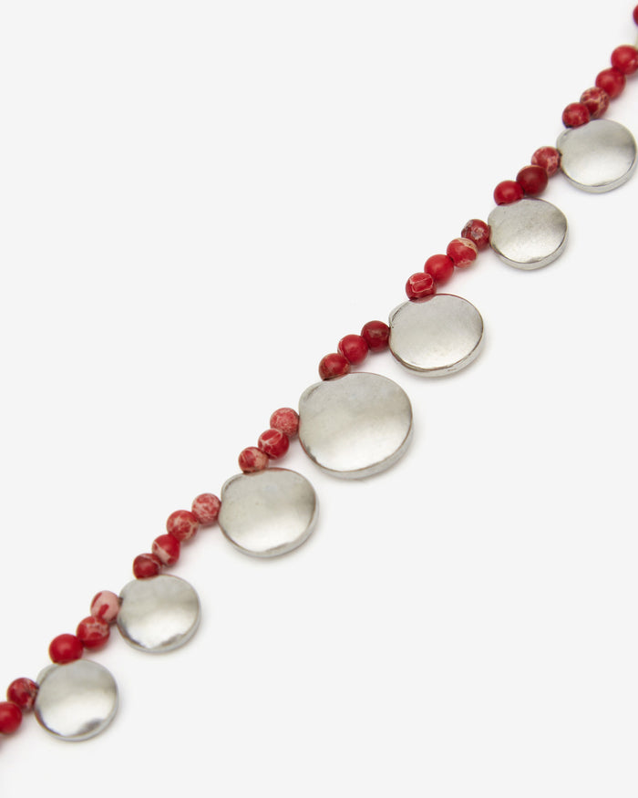 Isabel Marant BRACELET ADRIEL Femme Rouge Rio-argenté