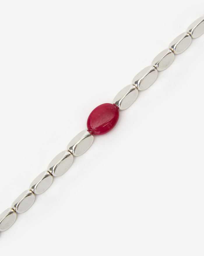 Isabel Marant BRACELET LEOTIE Femme Rose Fuschia Et Argenté
