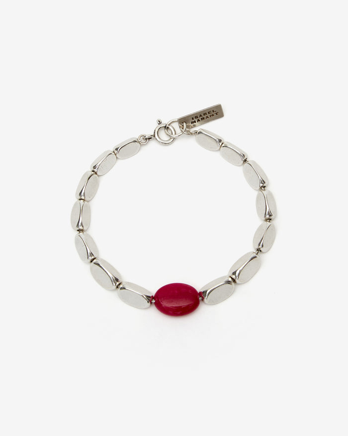 isabel marant BRACELET LEOTIE Femme rose fuschia et argenté