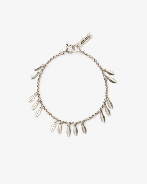 Isabel Marant Bracelet Metal Shiny Leaf Femme Argent
