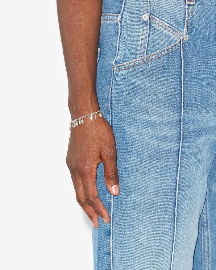 Isabel Marant Bracelet Metal Shiny Leaf Femme Argent