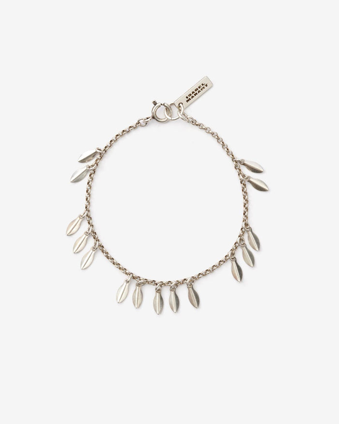 isabel marant Bracelet Metal Shiny Leaf Femme argent