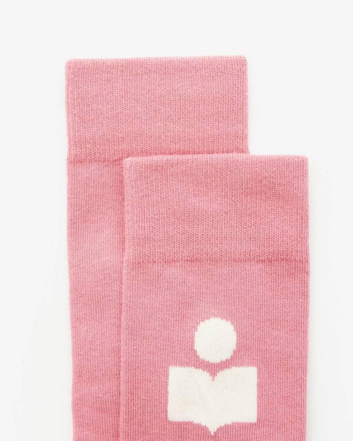 Isabel Marant CHAUSSETTES SILOKI Femme Antik Pink/Ecru