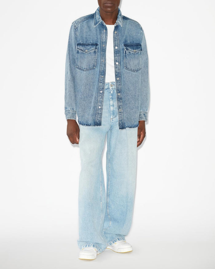 isabel marant Chemise en Lyocell Uni Tailly Homme bleu clair