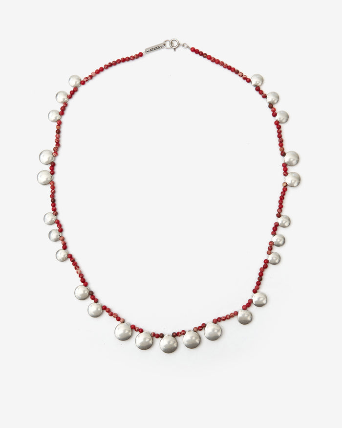 isabel marant COLLIER ADRIEL Femme rouge rio-argenté