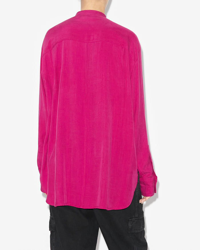 Isabel Marant Haut En Tencel Uni BRITTEN Femme Violet