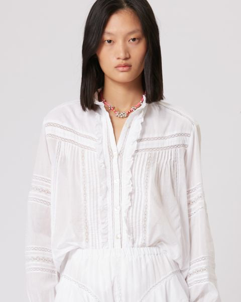 Isabel Marant Haut En Voile De Coton Metina Femme Blanc