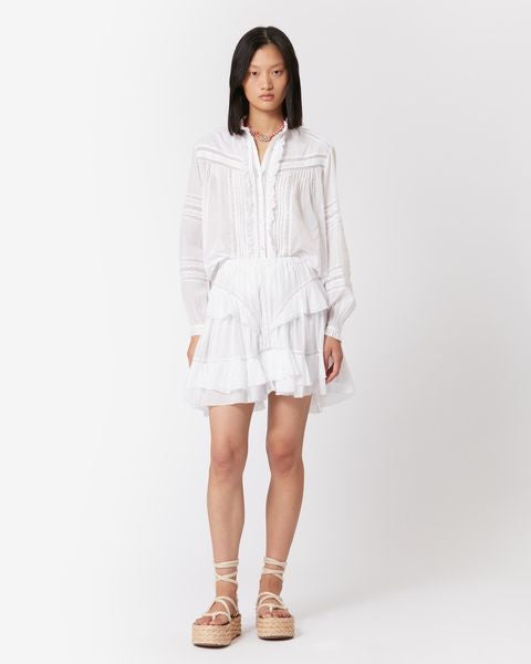 Isabel Marant Haut En Voile De Coton Metina Femme Blanc
