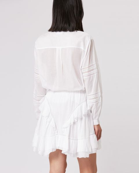 Isabel Marant Haut En Voile De Coton Metina Femme Blanc