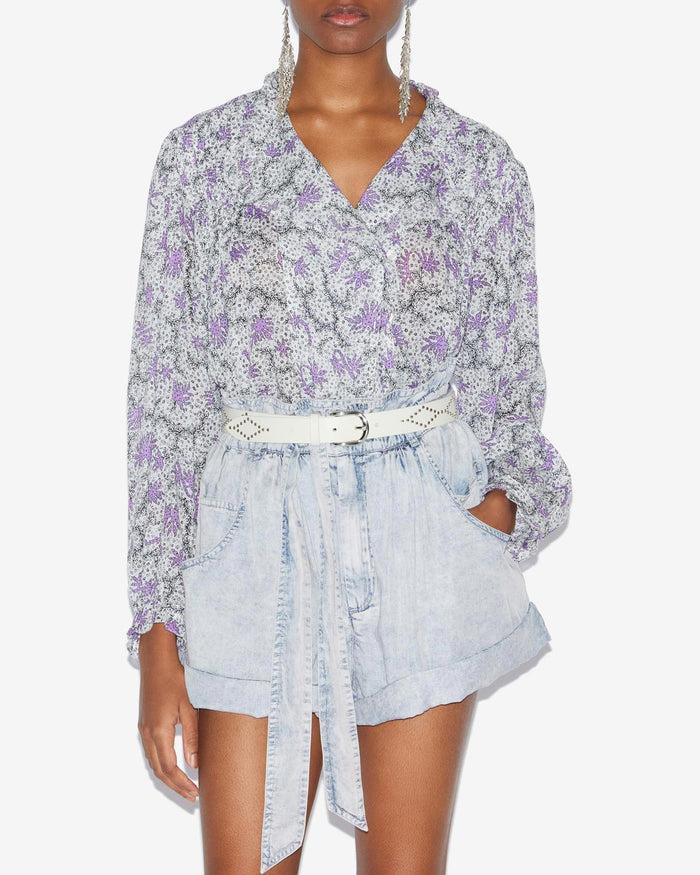 Isabel Marant Blouse Dubna Femme écru-lilas
