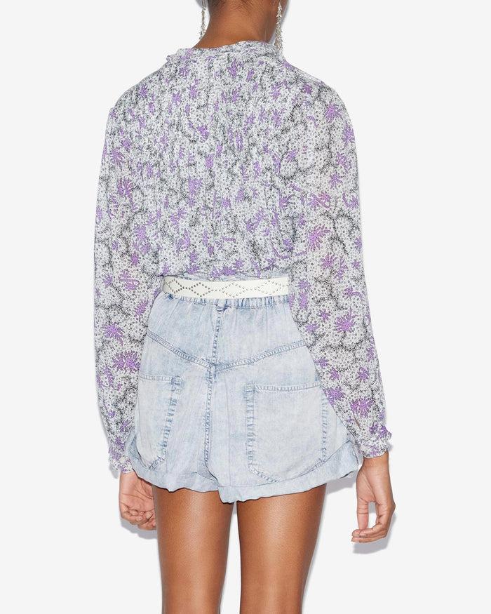 Isabel Marant Blouse Dubna Femme écru-lilas