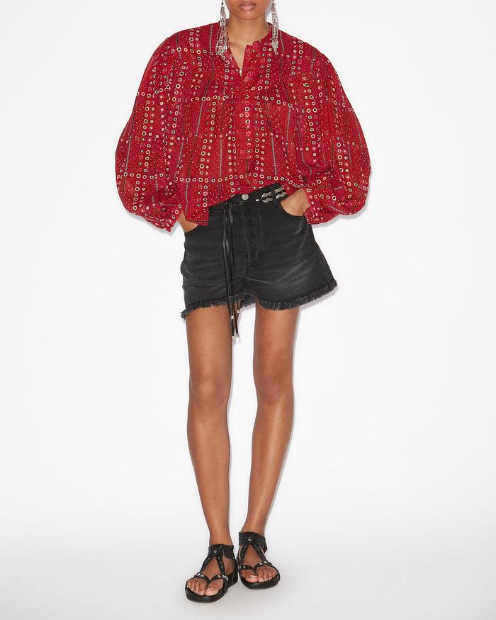 isabel marant BLOUSE SALIKA Femme rouge