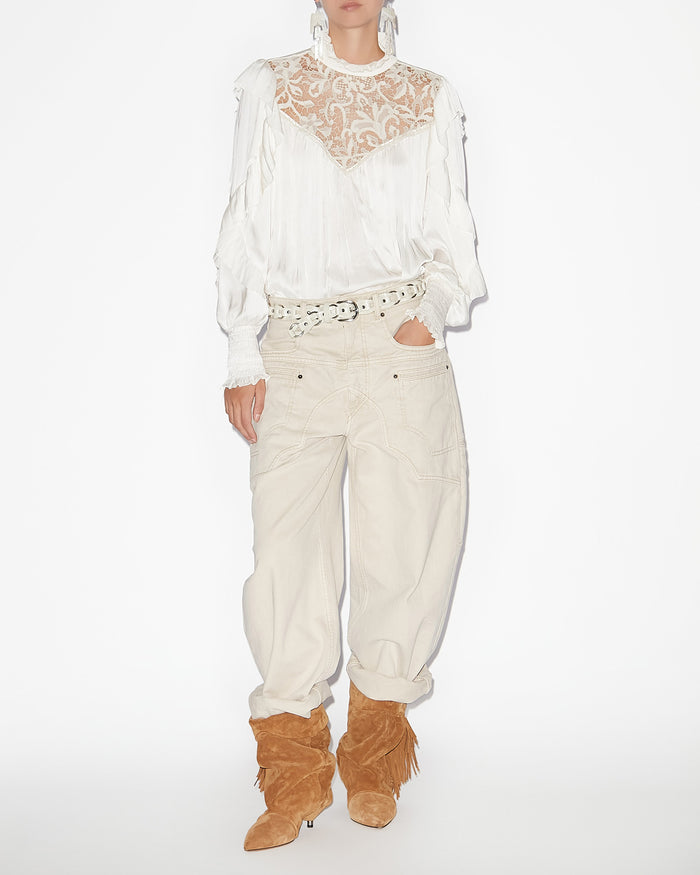 isabel marant BLOUSE SEILA Femme écru