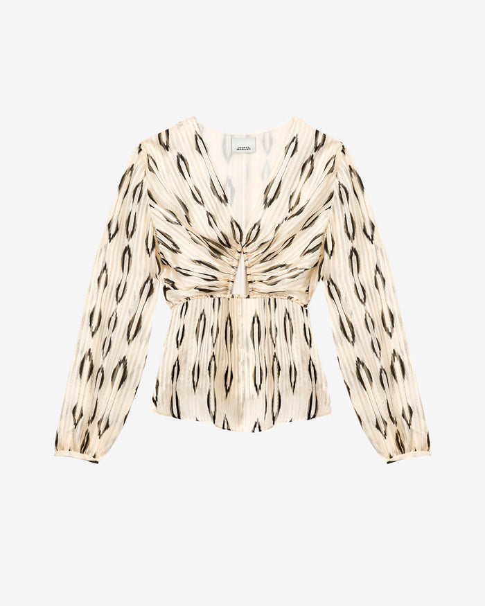 isabel marant BLOUSE STELAR Femme écru et noir
