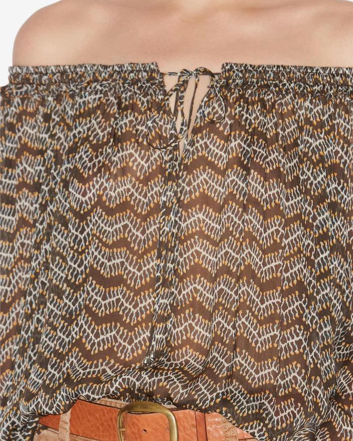 Isabel Marant BLOUSE VUTTI Femme Noir Délavé