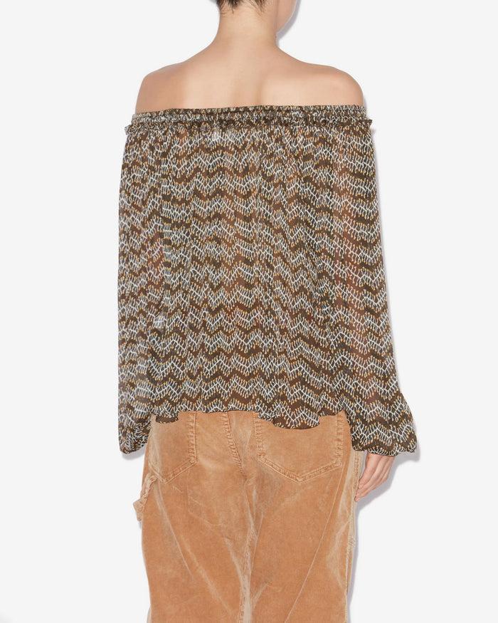 Isabel Marant BLOUSE VUTTI Femme Noir Délavé