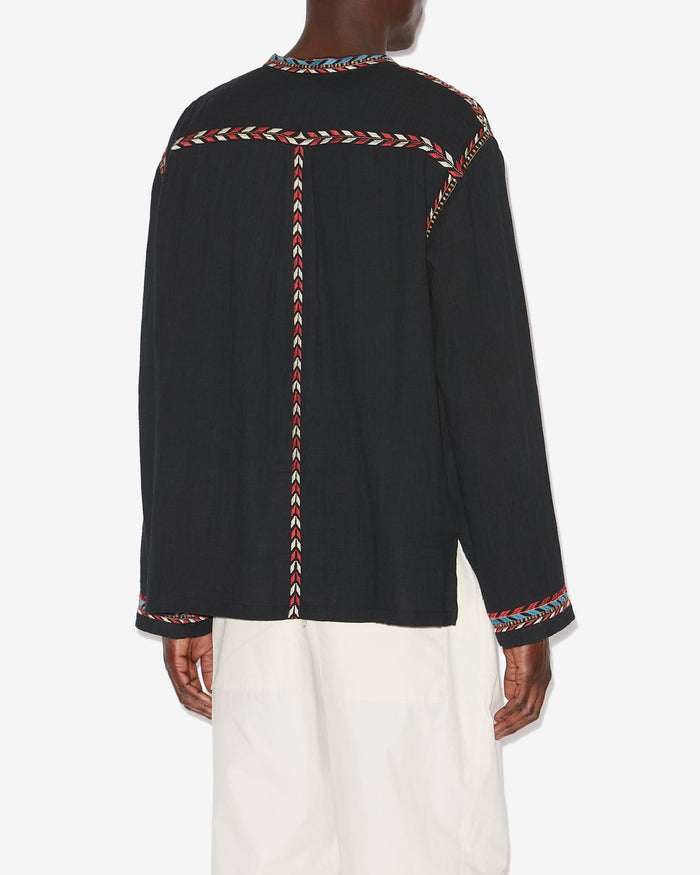 Isabel Marant BLOUSE ZAKARIA Homme Noir Délavé