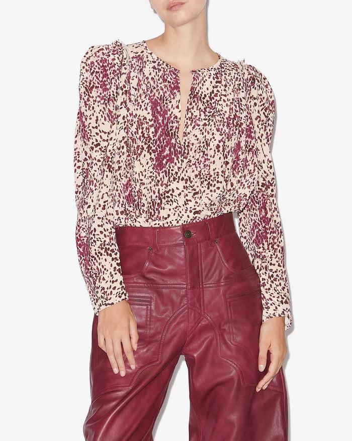 Isabel Marant BLOUSE ZARGA Femme Violet-écru