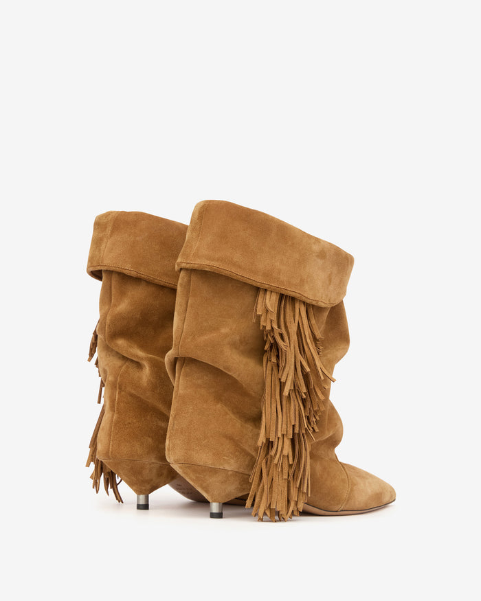 Isabel Marant BOOTS EDRIK FRINGES Femme Cognac