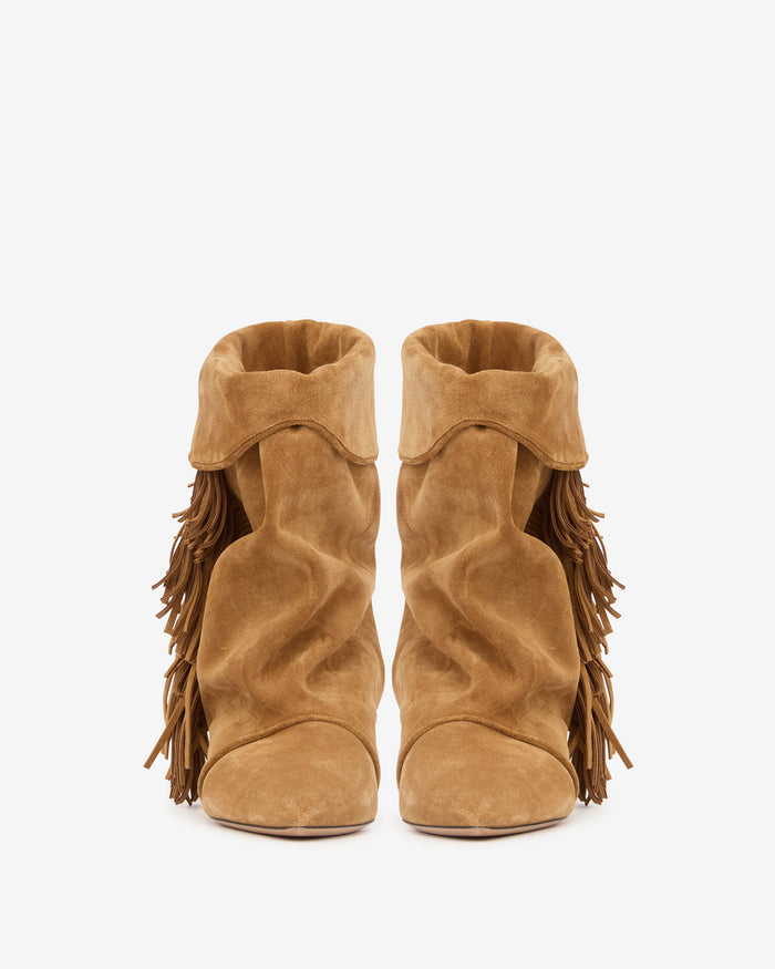 Isabel Marant BOOTS EDRIK FRINGES Femme Cognac