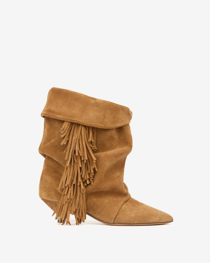isabel marant BOOTS EDRIK FRINGES Femme cognac