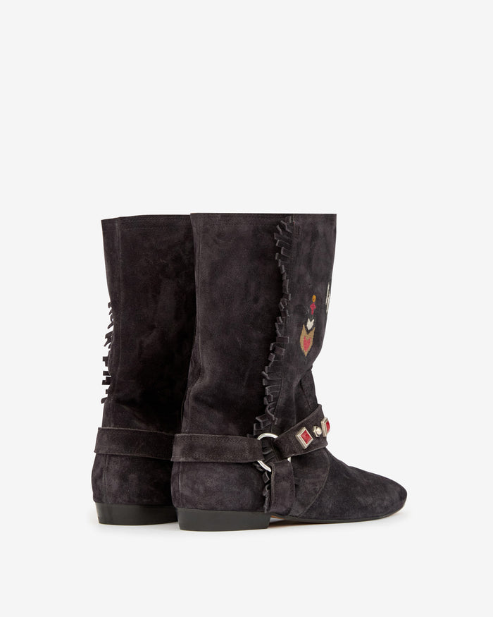 Isabel Marant BOOTS SIANI Femme Noir Délavé